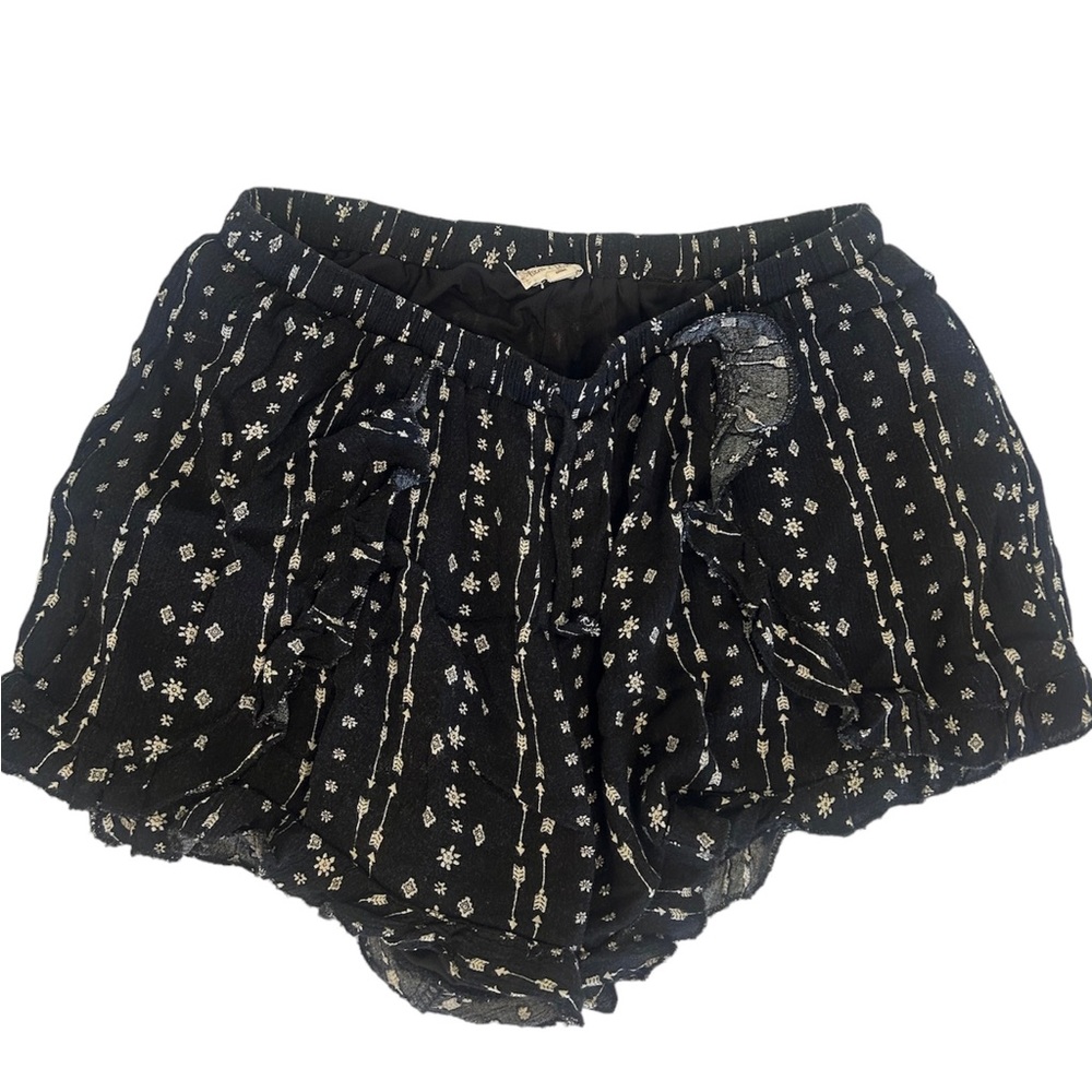 Black and white shorts